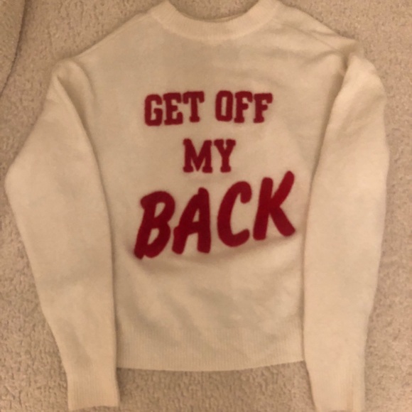 Adorable white knit crew neck sweater - Picture 2 of 3